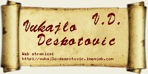 Vukajlo Despotović vizit kartica